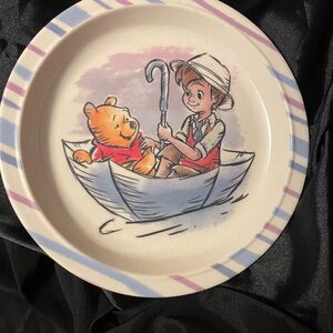 Disney Winnie the Pooh Embossed  Plate - Cream